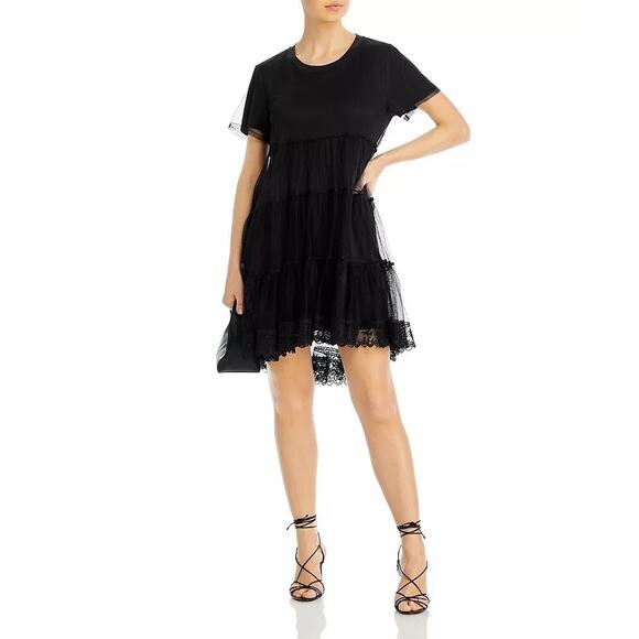 NWT Alice and Olivia Dreema Tulle Tee Dress Size Medium - Picture 8 of 8
